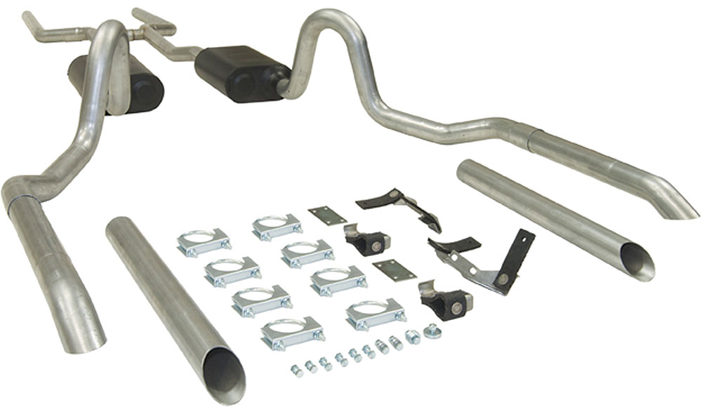  Chevelle Exhaust System Dual 25 Aluminized American Thunder For Cars With Headers Flowmaster 1964 1972