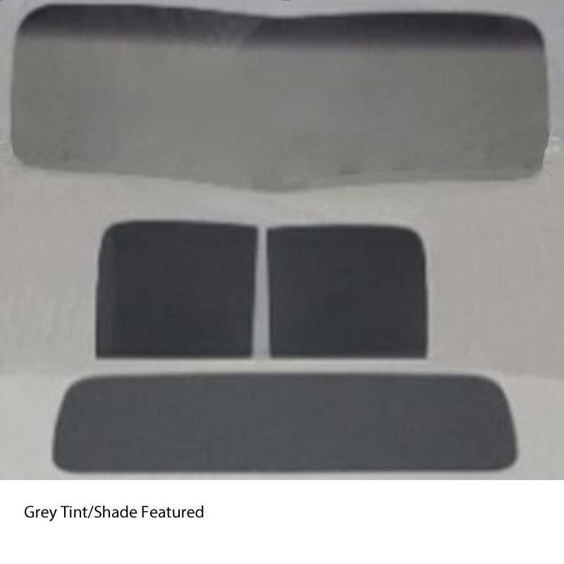 1947 1950 Chevy GMC Truck Glass Kit One Piece V Bend Windshield Standard Rear Glass Grey Tint With Shade Band