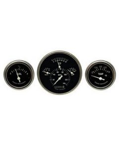Chevy Classic Instruments Update Gauge Kit, With Black Faces & White Needles, 1957