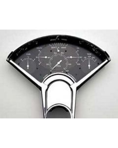 Chevy Classic Instruments Updated Gauge Kit, With Black Face & White Numbers, Needles, Belera, 1955-1956