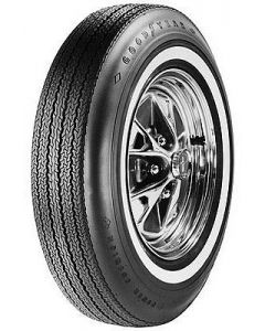 El Camino Tire, 6.95/14 With 7/8" Wide Whitewall, Goodyear Power Cushion Bias Ply, 1965-1966