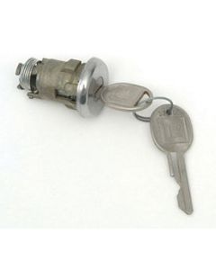 Chevy Trunk Lock Cylinder, With Late Style Keys, 1955-1957