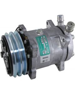 Full Size Chevy Air Conditioning Compressor, Unpolished, Sanden 508 & 134A, 1958-1972