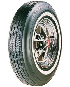 Chevelle Tire, 6.95/14 With 7/8" Wide Whitewall, Goodyear Power Cushion Bias Ply, 1965-1966