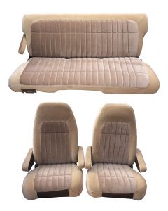 1992-1994 Blazer-Jimmy Front Bucket And Rear Bench Seat Cover Set, Madrid Velour Inserts With Encore Velour Trim 


