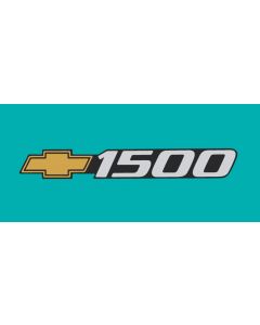 1999-2002 Chevy Truck Bowtie 1500 Door Decal, Gold/Silver/Charcoal






