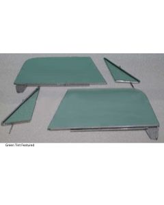 1968-1972 Chevy-GMC Truck Side Window Kit With Assembled Vent And Door Glasses, Green Tint