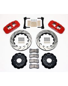1999-2018 Silverado 1500-Sierra 1500 Wilwood AERO6 Front Brake Kit, 6 Lug-6 Piston Red Calipers, 14.25" Rotors-Drilled And Slotted

