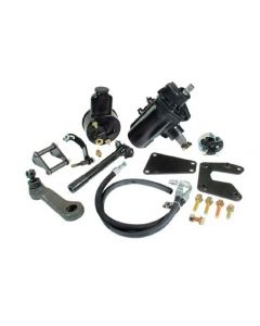 1963-66 Chevy C10 Truck  Power Steering Conversion Kit, Quick Ratio, Aftermarket Column