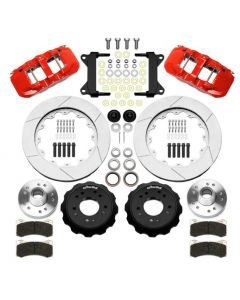 1988-1998 Chevy-GMC C1500 Wilwood AERO6 Front Brake Kit, 5 Lug-6 Piston Red Calipers, 14.25" Rotors-With ABS
