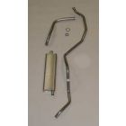 Full Size Chevy Single Exhaust System, Stainless Steel, 6-Cylinder, 1960-1962