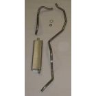 Full Size Chevy Single Aluminized Exhaust System, 6-Cylinder, 1963-1964