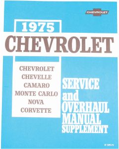 El Camino Service Shop Manual, Supplemental Manual, 1975