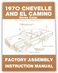 1970 El Camino Factory Assembly Manual