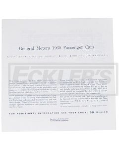 El Camino Retail Price Guide, 1960
