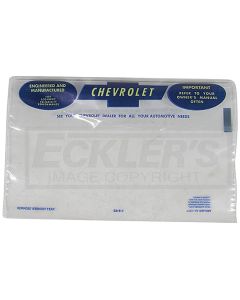 1964-1966 El Camino Owners Manual Plastic Bag
