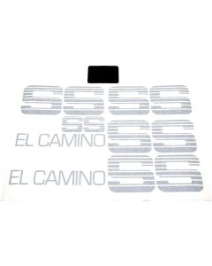 El Camino Choo Choo Super Sport Decal Set, Silver, 1984-1987