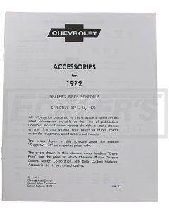 El Camino Custom Features And Accessories Manual, 1972