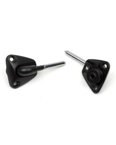 El Camino Sunvisor Support, Black, Without Hole For Electrical, 1973-1987