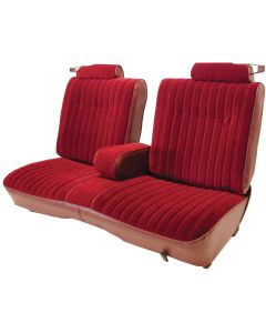 El Camino Seat Cover, Straight Bench, Split Back, With Center Armrest & Headrests, Vinyl/Velour, 1981-1987	
