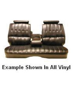 El Camino Seat Cover, Straight Bench, Split Back, With Headrests & Armrest, Vinyl/Velour, 1973-1977	
