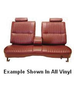 El Camino Seat Cover, Straight Bench, With 50/50 Split Back, Center Armrest, Head Rests, Vinyl, With Velour, 1978-1980	
