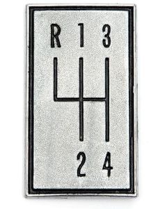 El Camino Four Speed Console Shift Plate Indicator, 1966-1967