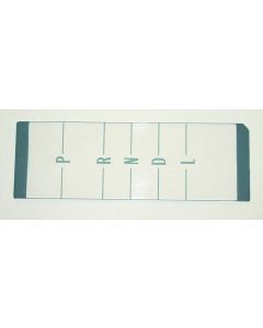 El Camino Center Console Shifter Indicator Plate Lens, Powerglide, 1968-1970