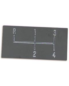 1968-1972 El Camino Center Console Shift Plate, 4-Speed Shift Indicator