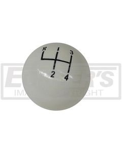 El Camino Four Speed Shift Knob, White, 1959-1960
