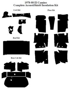 Acoustic Insulation Kits 78-87 Complete Set (floor,roof,rear