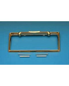 Chevy License Plate Frame, Gold, 1957