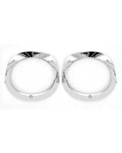 1956 Chevy Headlight Bezels Chrome Good