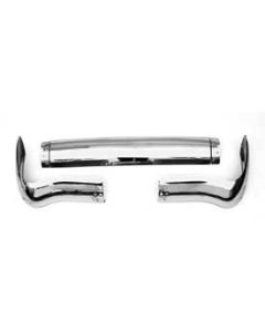Chevy Bumper, Rear, Three-Piece Set, Non-Wagon, Best Quality, 1955