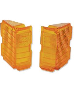 El Camino Front Turn Signal & Parking Lamp Lens, 1st Design, Amber, 1972