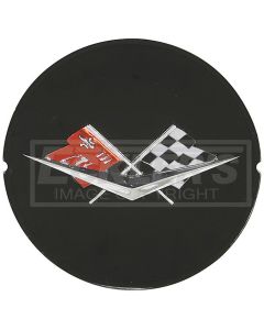 El Camino Wheel Spinner Emblem, Black, 1959-1960