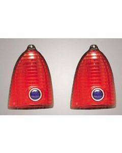 Chevy Taillight Lenses, With Blue Dots, 1955