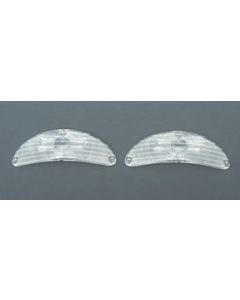 Chevy Parking Light Lenses, With Bowtie Logos, Clear, 1955