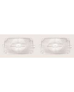Chevy Parking Light Lenses, With Bowtie Logos, Clear, 1956
