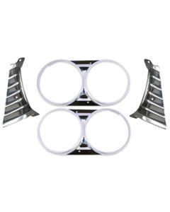 Headlight Bezels, With Extensions, Set, 1966