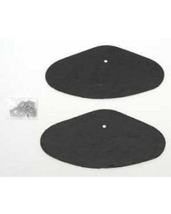Chevy Rear Bumper End Dust Shields, 1956