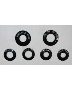 Chevy Dash Indicator Set, Bel Air, Without Chrome Backing, 1955-1956