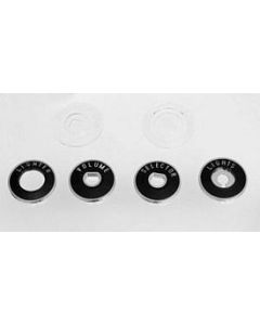 Dash Bezel Indicator Set,150&210,w/ Chrome Backing,55-56