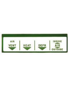 1957 Chevy Trim Parts Heater Control Face Lens Deluxe