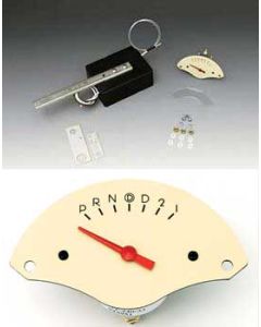 Chevy Classic Instruments Shifter Indicator, Turbo Hydra-Matic 700R4 & 200R Automatic Transmission, Tan, With Red Needle & Brown Letters, 1955-1956