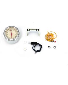 Chevy Classic Instruments Clock, Quartz, Tan Face, With RedHands, 1955-1956