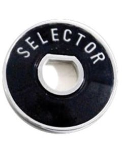Chevy Radio Selector Chrome Bezel With Plastic Insert, 1955-1956