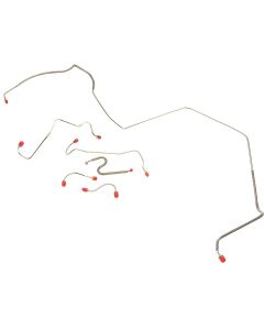 El Camino Front Brake Line Set, Manual Disc, Stainless Steel, 1968