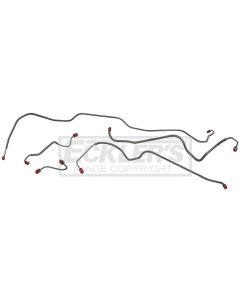 El Camino Front Brake Line Set, Power Disc, OE Steel, 1969