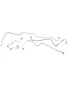 El Camino Front Brake Line Set, Power Disc, Stainless Steel, 1969